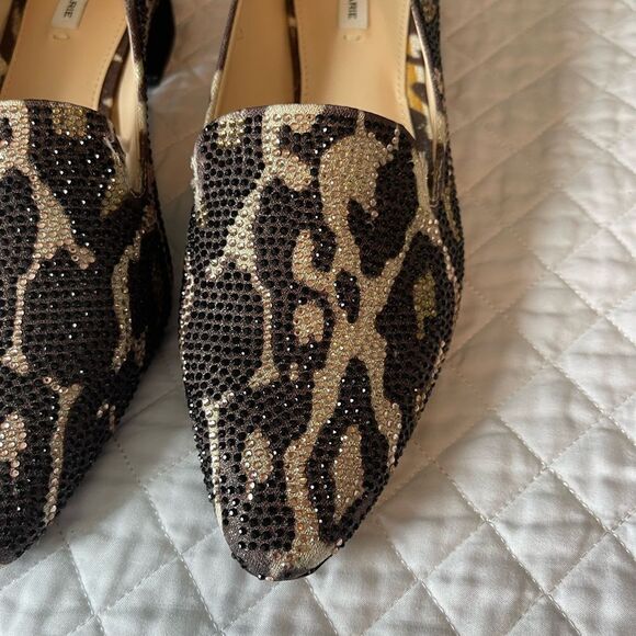 Alex Marie new without beaded animal print loafers,‎ brown tan, size 6 - Picture 5 of 14